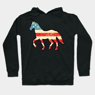 American Flag Horse Hoodie